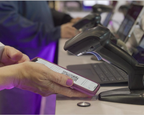 Scanning phone at registration